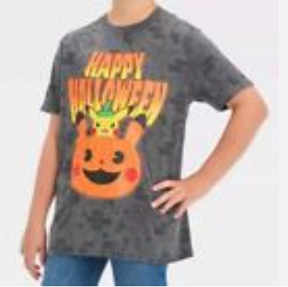 Pokemon Boys' Pikachu Halloween Graphic Short Sleeve Tee Size XL NWT - Picture 1 of 7